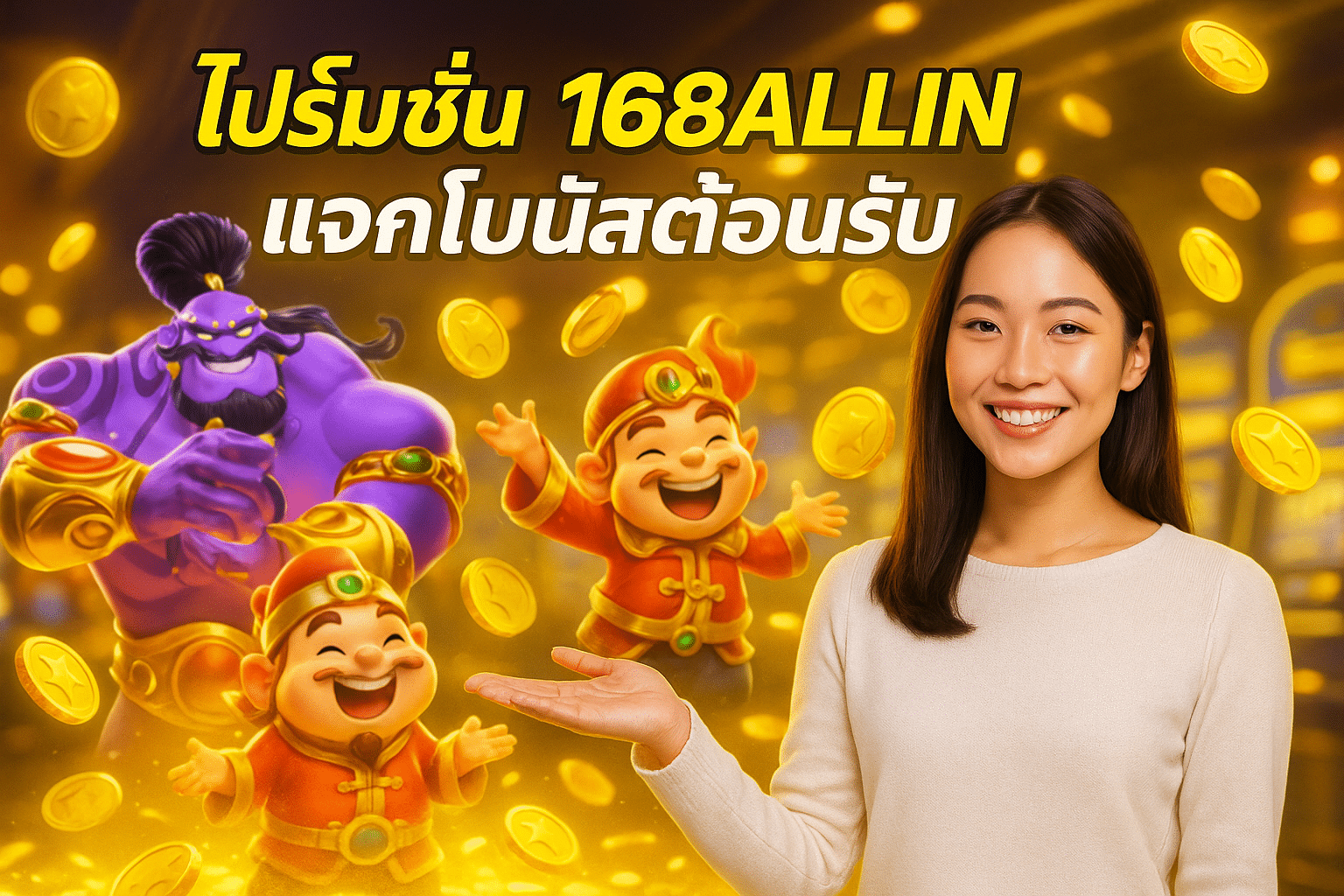 โปรโมชั่น 168ALLIN แจกโบนัสต้อนรับ